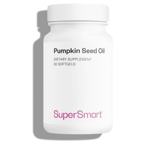 SuperSmart Pumpkin Seed Oil Supplement 1000mg per Day (+ Vitamin E) - Pumpkin Seed Oil for Hair Growth | Non-GMO & Gluten Free - 60 Softgels - 1 of 1