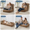 5-position adjustable beanbag sofa bed, soft cushions, suitable for adults and pets, with fluffy pillows, foldable, suitable for bedroom, living room - 4 of 4