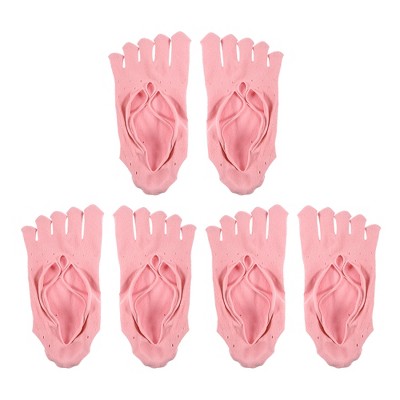 Unique Bargains Invisible Five Fingers Socks Breathable Soft Fashion No Show Socks for Women 3 Pairs