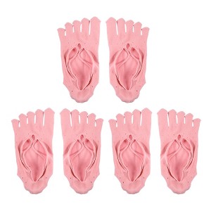 Unique Bargains Invisible Five Fingers Socks Breathable Soft Fashion No Show Socks for Women 3 Pairs - 1 of 4