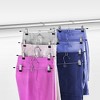 OSTO Metal Skirt/Pant Hangers with 2 Adjustable Clips with Rubber Tips. Versatile, Stackable ,Cascading and Space-Saving - 2 of 4