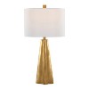 LumiSource Pompeii 29" Contemporary Table Lamp Gold Polyresin and White Linen - 2 of 4