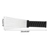 Unique Bargains Women's Metal Hair Pick Afro Comb Hairdressing Styling Tool 9.05"x2.75" Black 2Pcs - 3 of 4