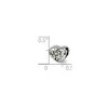 Black Bow Jewelry Sterling Silver Scroll Heart Bead Charm - 2 of 3