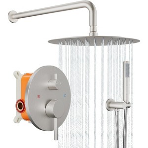 Acekool Shower Faucet Set with Rainfall Head & Handheld, Pressure Balance, - 1 of 4