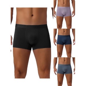INSPIRE CHIC Men's 4 Pack Underwear Soft Solid Color Basic Boxer Briefs - 1 of 4