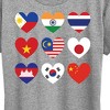 Women's - Instant Message - AAPI Heart Flags Short Sleeve Graphic T-Shirt - 2 of 4