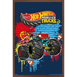 Trends International Mattel Hot Wheels - Monster Trucks Smash Framed Wall Poster Prints - 1 of 4