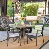 Stamford 5pc Acacia Wood & Wicker Patio Dining Set - Gray - Christopher Knight Home - 3 of 4