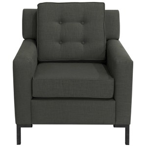 Henry Arm Chair Linen Slate - Cloth & Co, Grey