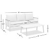 FIONECA 2-Piece Outdoor Sofa & Coffee Table Set ¨C Teak & Aluminum Frame, Weather-Resistant Patio Seating with Cushions - 4 of 4