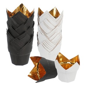 Unique Bargains Party Christmas Cake Muffins Greaseproof Paper Tulip Baking Cups 50 Pcs - 1 of 4