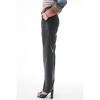 Women's Leather Pants With Slit Hem Detail - EN CREME - 3 of 4