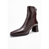 Arven - Burgundy Block Heel Boot (Women) burgundy 9 Forever & Always Shoes US - 4 of 4