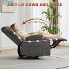 Modern Manual Reclining Sofa with Massage and Heat, Adjustable Recliner Chair for Adults and Seniors,Padded Seat Backrest with Lumbar Support - 2 of 4