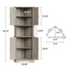 Tall Corner Cabinet, Farmhouse Corner Storage Cabinet with 4 Barn Doors and Adjustable Shelves, Storage Pantry Cabinet - 2 of 4