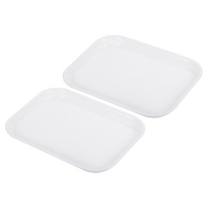 Unique Bargains Plastic Rectangle Reusable Fast Food Dining Areas Serving Trays - 1 of 4