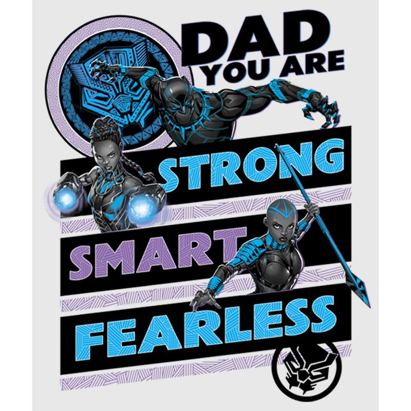 Men's Marvel Dad You are Strong Smart Fearless Baseball Tee, 2 of 5
