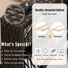 ELJGET 3-Person Porch Swing Bench Patio Swing Chair with 2 Hanging Chains for Backyard, Brown Wicker - 4 of 4
