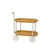NAYSAYE Modern Dolly Double Layer Rolling Storage Cart Coffee Table Organizer for Living Room, Ginger, 15.75"*22.83"*27.56" - 2 of 4