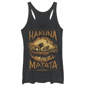 Women's Lion King Hakuna Matata Jungle Trio Racerback Tank Top - 1 of 3