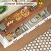 USIKEY Large Sideboard Buffet Cabinet with 4 Doors and 2 Drawers, Modern Coffee Bar with Adjustable Shelves for Kitchen, Dining Room, White - 4 of 4