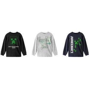Minecraft Create Explore Survive Boy’s 3-Pack Crew Neck Long Sleeve Shirts - 1 of 4