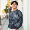 Dalix Ghost Embroidered Washed Crewneck Sweatshirt Long Sleeve Fleece Cotton Mens - 4 of 4