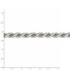 Black Bow Jewelry Men's 7mm Sterling Silver Diamond Cut Solid Rope Chain Bracelet - 4 of 4