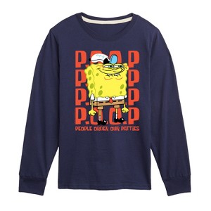 Boys' - SpongeBob SquarePants - People Order Our Patties Long Sleeve Graphic T-Shirt - 1 of 4