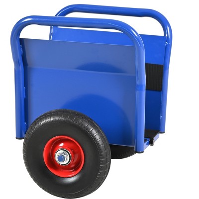 Maggift Heavy-Duty Panel Wheelbarrows with Solid Rubber Tires for Moving Cart for Drywall, large panels or sheets, Blue, 14.71"*18.11"19.02"