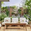 Wooakway 47" x 76" Brown Metal Garden Trellis Privacy Screen Indoor Outdoor Room Divider Lattice Panel - 4 of 4