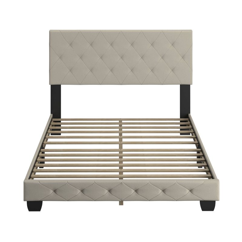 Reese Button Tufted Linen Upholstered Platform Bed Frame - Eco Dream, 3 of 10