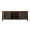 70" MDF Glass-Door Modern Farmhouse TV Stand with Adjustable Shelves and Cord Management for Living Room and Bedroom - 2 of 4