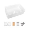 Gulches 30"x20" Workstation Farmhouse Kitchen Sink, Fireclay Apron Sink with Accessories, 10"H - 4 of 4