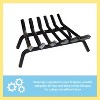 Achla Designs 18" Sturdy Tapered Wrought Iron Hearth Grate Black - 2 of 4