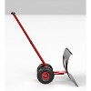 TackView 29" Steel Snow Pusher Snow Shovel with Wheels, Snow Removal With 5-Position Angled Blade & Adjustable Handle for Doorway, Sidewalk - 2 of 4