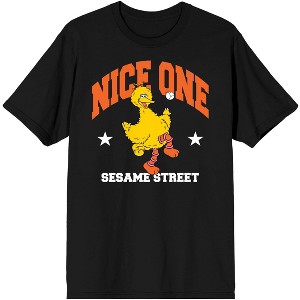 Sesame Street Big Bird Graphic Tee for Adult Fans on Black-XS : Target