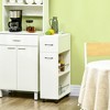 HOMCOM 3- tier Slim Storage Cart, Rolling Narrow Kitchen Cart on Wheels for Small Place, Slide Out Side Utility Cart for Bathroom, Laundry - 2 of 4