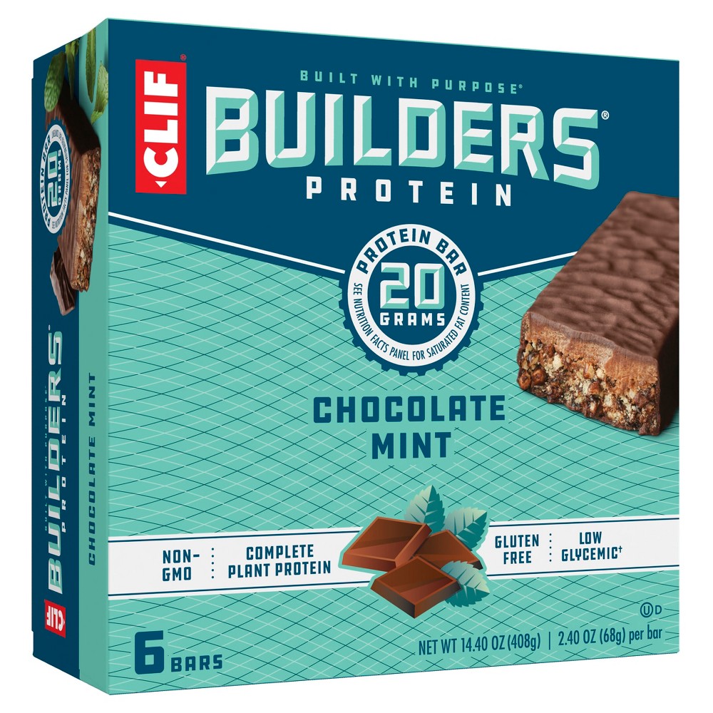 UPC 722252168528 product image for CLIF Bar Builder's Protein Bars - Chocolate Mint - 20g Protein - 6ct | upcitemdb.com