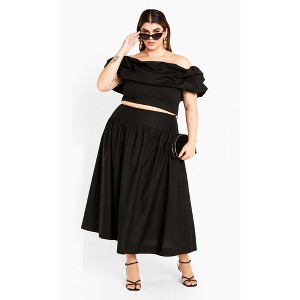 Women's Plus Size Kaia 2 Piece Set  - black | CITY CHIC - 1 of 4
