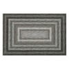 Braided Print Area Rug Washable Bedroom Rugs Bordered Geometric Indoor Soft Carpet Farmhouse Low Pile Non Slip Throw Floor Cover - 2 of 4