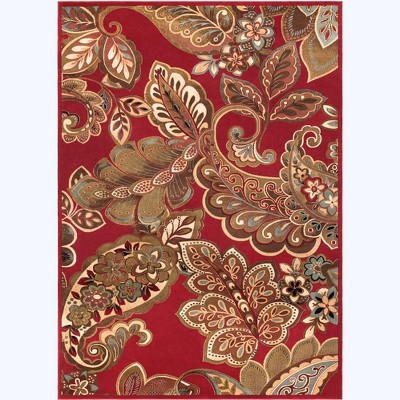 Mark & Day Gariel Woven Indoor Area Rugs Dark Red