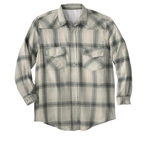 KingSize Tall Western Snap Front Flannel Shirt - 1 of 4
