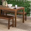 3pc Acacia Wood Simple Patio Dining Set - Saracina Home - 4 of 4