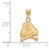 Black Bow Jewelry 14k Yellow Gold East Carolina Pirates NCAA Small Pendant - 2 of 3