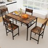 Tangkula Set of 4 Dining Chairs w/Metal Legs Slanted Back Wide Seat for Living Room - 3 of 4