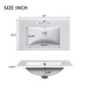 30'' Bathroom Vanity with Ceramic Sink, Freestanding Cabinet with Solid Wood Frame,Height-Adjustable Shelf, and Doors, Combo Set - 4 of 4