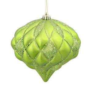 Vickerman 5.7" Matter-Glitter Diamond Onion Ornament - 1 of 2
