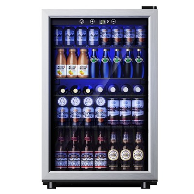 Simzlife Compact Beverage Refrigerator - 4.5 Cu. ft., Adjustable Shelves, Quiet & Energy Efficient